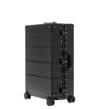 Patent Designed Horizontal Stripe Aluminium Luggage Trolley Case in 26 inch